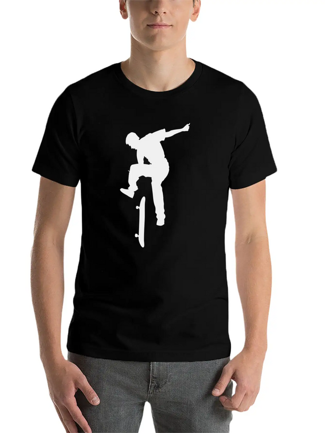 Skater Lightweight Cotton T-Shirt – Daily Comfort Graphic Shirt