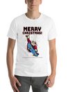 Skater Santa - Christmas Lightweight Cotton T-Shirt – Daily Comfort Graphic Shirt