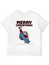 Skater Santa - Christmas Lightweight Cotton T-Shirt – Daily Comfort Graphic Shirt