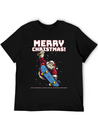 Skater Santa - Christmas Lightweight Cotton T-Shirt – Daily Comfort Graphic Shirt