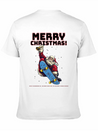 Skater Santa - Christmas Lightweight Cotton T-Shirt – Daily Comfort Graphic Shirt