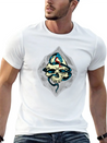Skull And Snake Lightweight Cotton T-Shirt – Daily Comfort Graphic Shirt