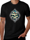 Skull And Snake Lightweight Cotton T-Shirt – Daily Comfort Graphic Shirt