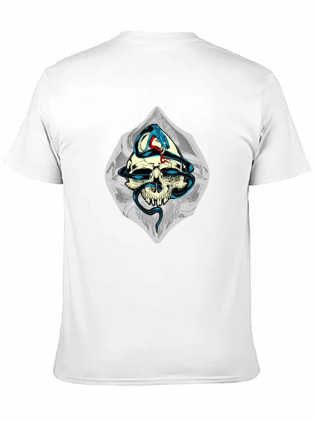 Skull And Snake Lightweight Cotton T-Shirt – Daily Comfort Graphic Shirt
