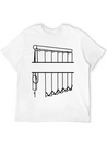 Slats Transparent Window Covering Lightweight Cotton T-Shirt – Daily Comfort Graphic Shirt