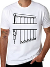 Slats Transparent Window Covering Lightweight Cotton T-Shirt – Daily Comfort Graphic Shirt