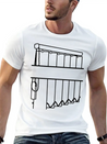 Slats Transparent Window Covering Lightweight Cotton T-Shirt – Daily Comfort Graphic Shirt