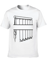 Slats Transparent Window Covering Lightweight Cotton T-Shirt – Daily Comfort Graphic Shirt