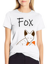 Sleeping Fox Lightweight Cotton T-Shirt – Daily Comfort Graphic Shirt