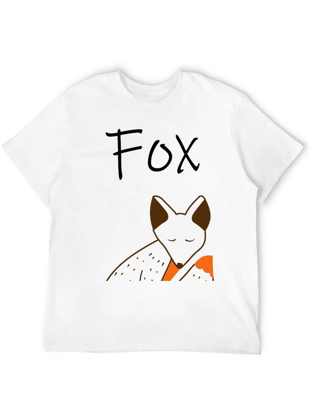 Sleeping Fox Lightweight Cotton T-Shirt – Daily Comfort Graphic Shirt