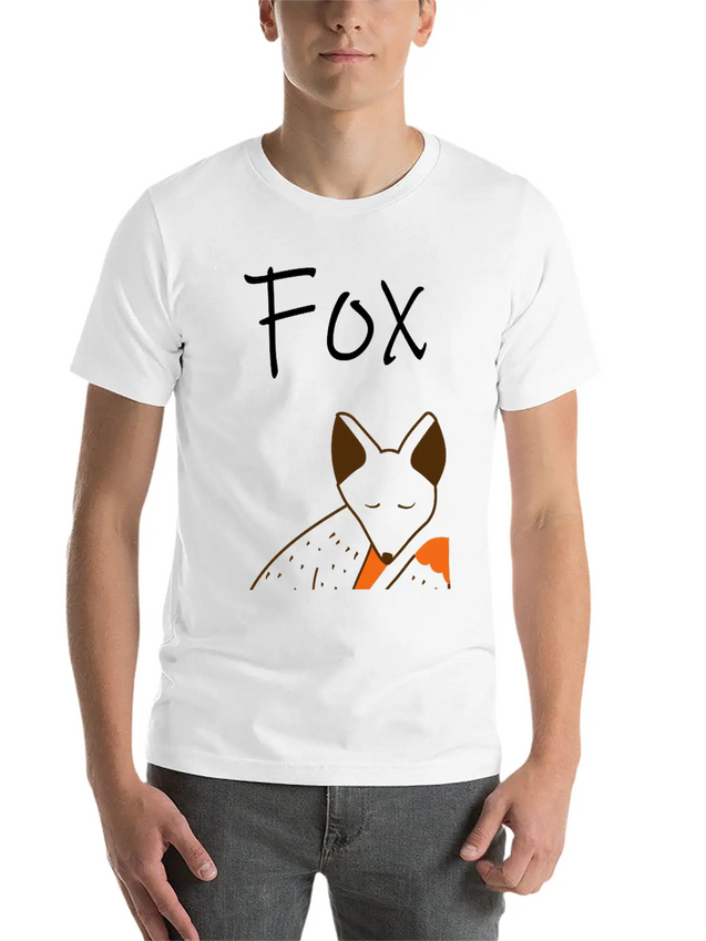 Sleeping Fox Lightweight Cotton T-Shirt – Daily Comfort Graphic Shirt