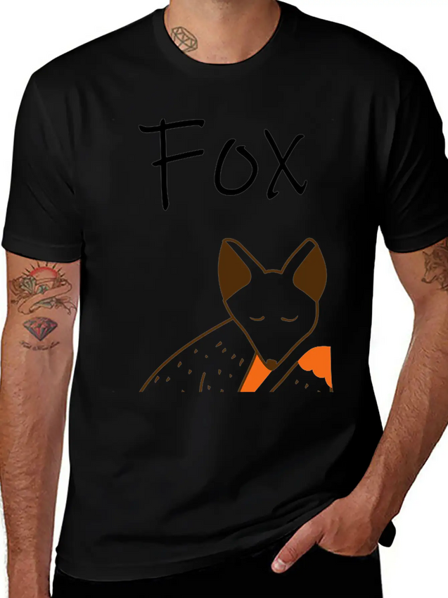 Sleeping Fox Lightweight Cotton T-Shirt – Daily Comfort Graphic Shirt