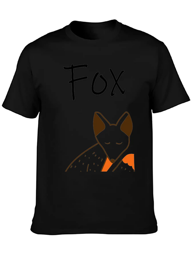 Sleeping Fox Lightweight Cotton T-Shirt – Daily Comfort Graphic Shirt