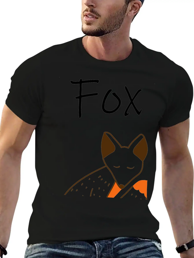Sleeping Fox Lightweight Cotton T-Shirt – Daily Comfort Graphic Shirt