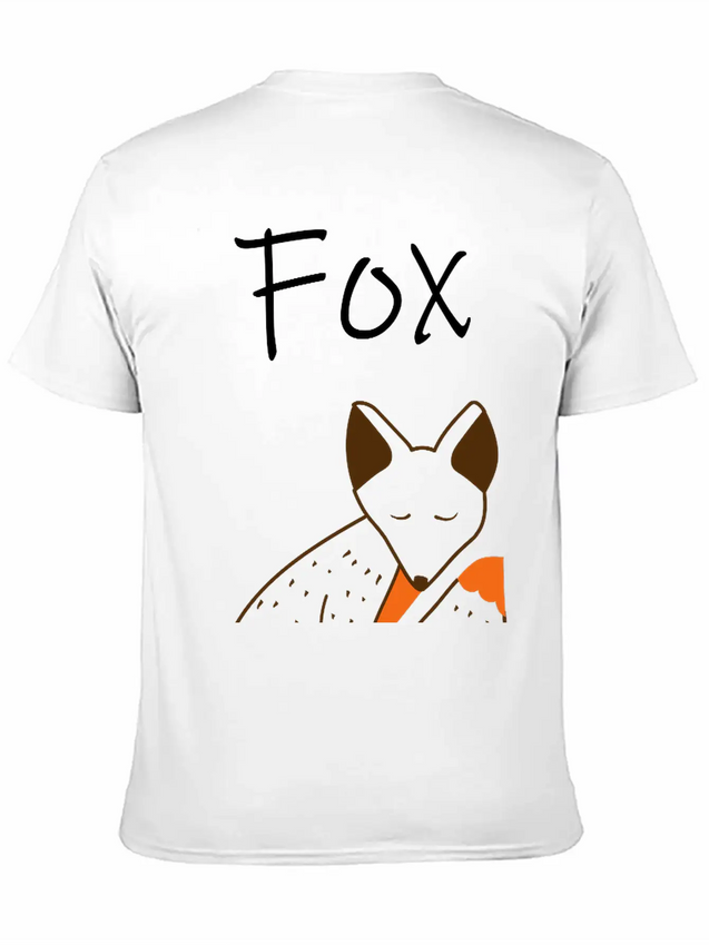 Sleeping Fox Lightweight Cotton T-Shirt – Daily Comfort Graphic Shirt