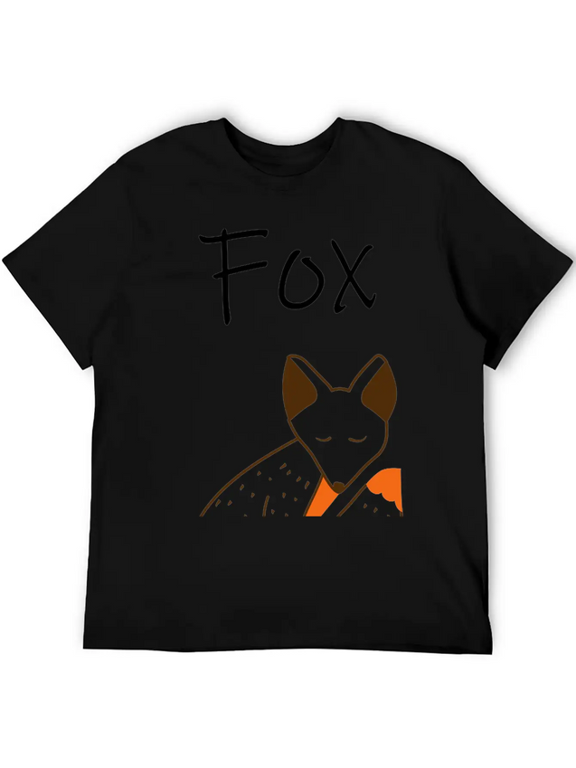 Sleeping Fox Lightweight Cotton T-Shirt – Daily Comfort Graphic Shirt