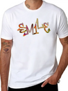 Smile Graffiti Lightweight Cotton T-Shirt – Daily Comfort Graphic Shirt