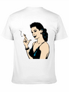 Smoking Retro Woman Lightweight Cotton T-Shirt – Daily Comfort Graphic Shirt
