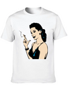 Smoking Retro Woman Lightweight Cotton T-Shirt – Daily Comfort Graphic Shirt