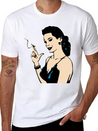 Smoking Retro Woman Lightweight Cotton T-Shirt – Daily Comfort Graphic Shirt