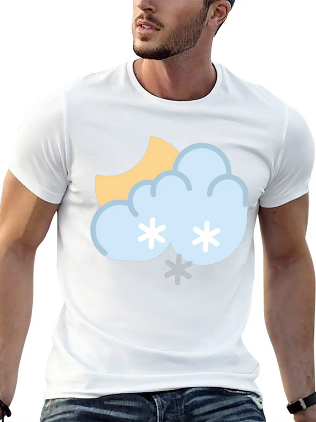 Snow At Night Lightweight Cotton T-Shirt – Daily Comfort Graphic Shirt