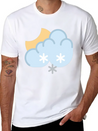 Snow At Night Lightweight Cotton T-Shirt – Daily Comfort Graphic Shirt