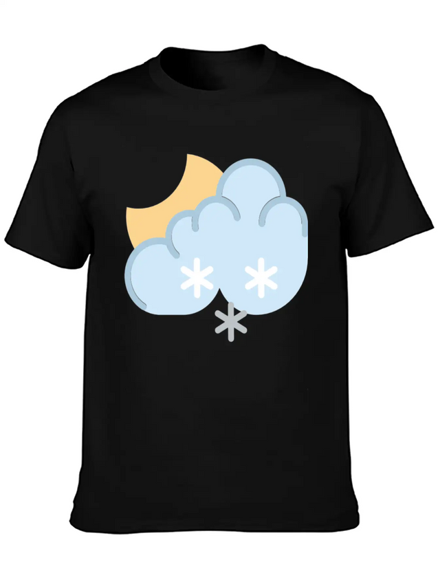 Snow At Night Lightweight Cotton T-Shirt – Daily Comfort Graphic Shirt
