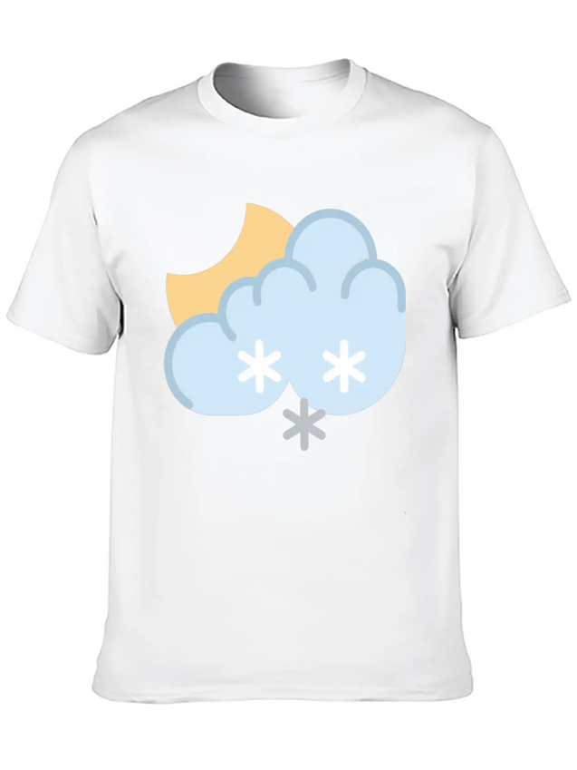 Snow At Night Lightweight Cotton T-Shirt – Daily Comfort Graphic Shirt