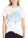Snow At Night Lightweight Cotton T-Shirt – Daily Comfort Graphic Shirt