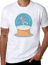 Snow Globe Lightweight Cotton T-Shirt – Daily Comfort Graphic Shirt
