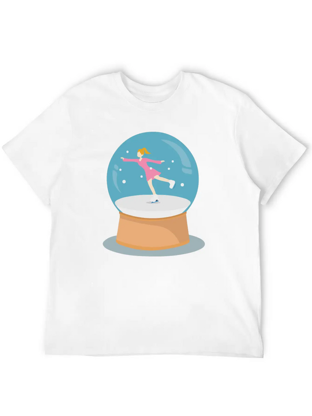 Snow Globe Lightweight Cotton T-Shirt – Daily Comfort Graphic Shirt
