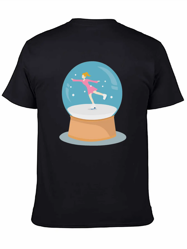 Snow Globe Lightweight Cotton T-Shirt – Daily Comfort Graphic Shirt