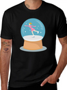 Snow Globe Lightweight Cotton T-Shirt – Daily Comfort Graphic Shirt