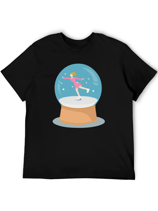 Snow Globe Lightweight Cotton T-Shirt – Daily Comfort Graphic Shirt