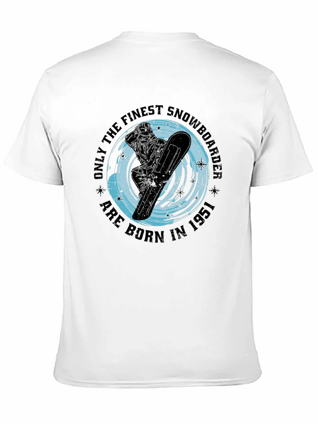 Snowboarder Vintage 1951 Birthday Snowboarding Lightweight Cotton T-Shirt – Daily Comfort Graphic Shirt