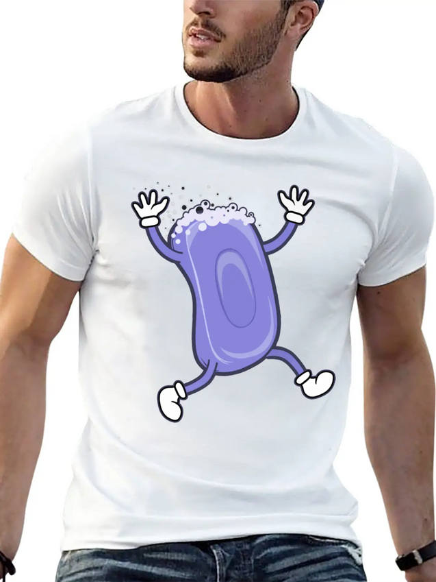Soap Running Lightweight Cotton T-Shirt – Daily Comfort Graphic Shirt