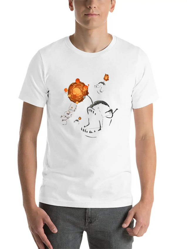 Space Bait Lightweight Cotton T-Shirt – Daily Comfort Graphic Shirt