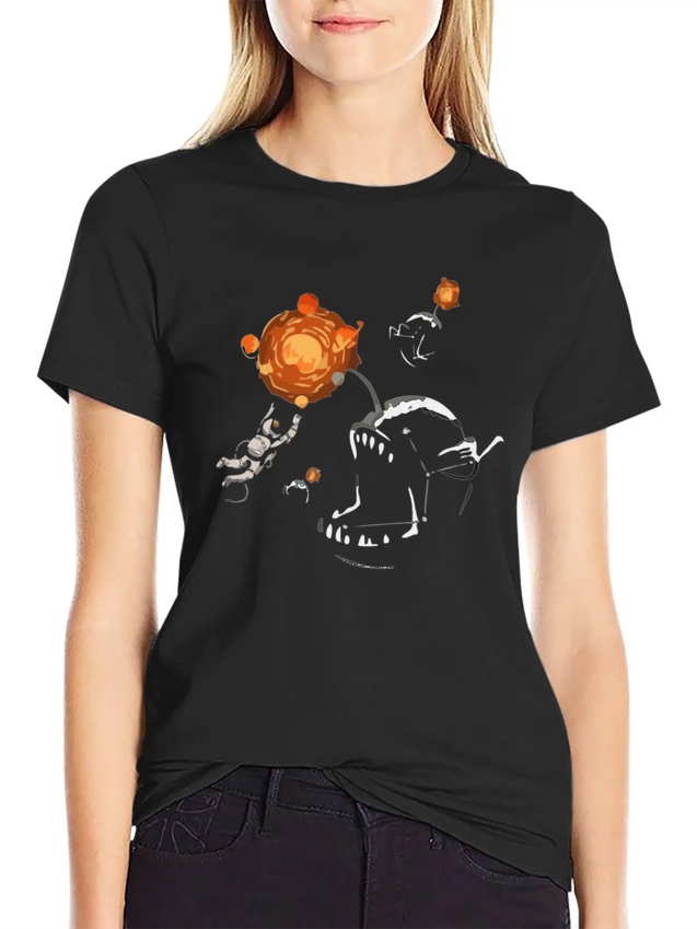 Space Bait Lightweight Cotton T-Shirt – Daily Comfort Graphic Shirt
