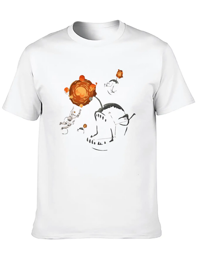 Space Bait Lightweight Cotton T-Shirt – Daily Comfort Graphic Shirt