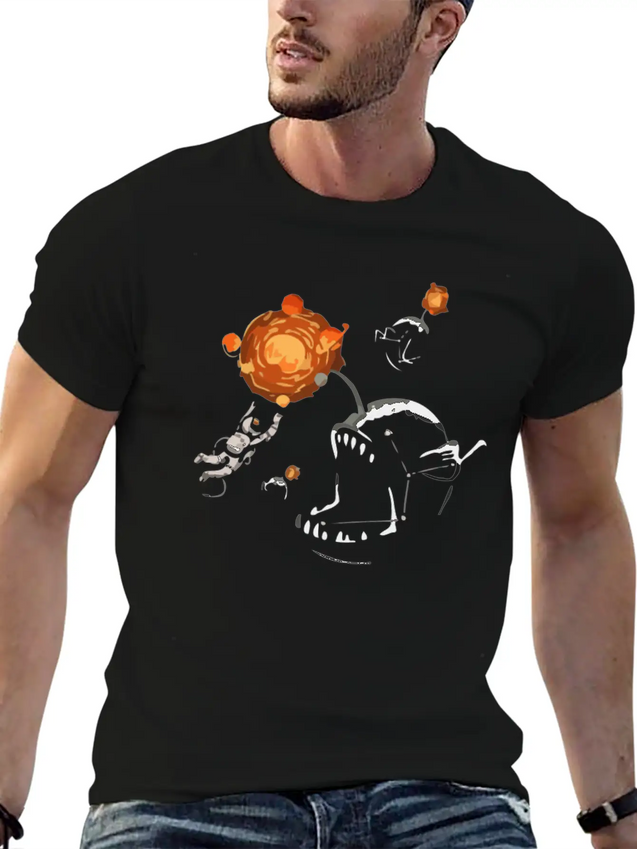 Space Bait Lightweight Cotton T-Shirt – Daily Comfort Graphic Shirt