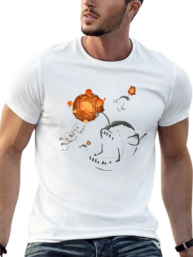 Space Bait Lightweight Cotton T-Shirt – Daily Comfort Graphic Shirt