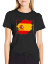 Spain Flag Scratch Lightweight Cotton T-Shirt – Daily Comfort Graphic Shirt