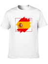 Spain Flag Scratch Lightweight Cotton T-Shirt – Daily Comfort Graphic Shirt