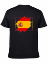 Spain Flag Scratch Lightweight Cotton T-Shirt – Daily Comfort Graphic Shirt