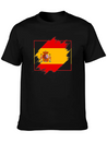 Spain Flag Scratch Lightweight Cotton T-Shirt – Daily Comfort Graphic Shirt