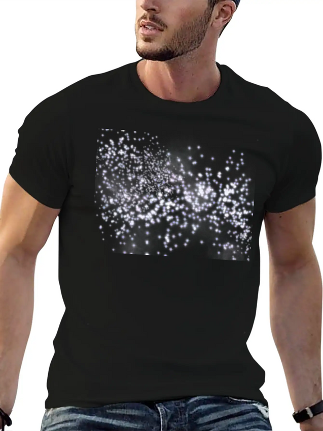 Sparkle Dust Galaxy Design Lightweight Cotton T-Shirt – Daily Comfort Graphic Shirt