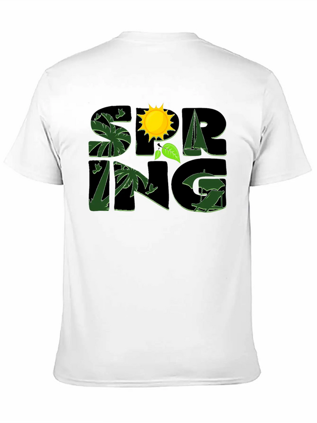 Spring Buds Gift Idea Sun Beach Spring Lightweight Cotton T-Shirt – Daily Comfort Graphic Shirt
