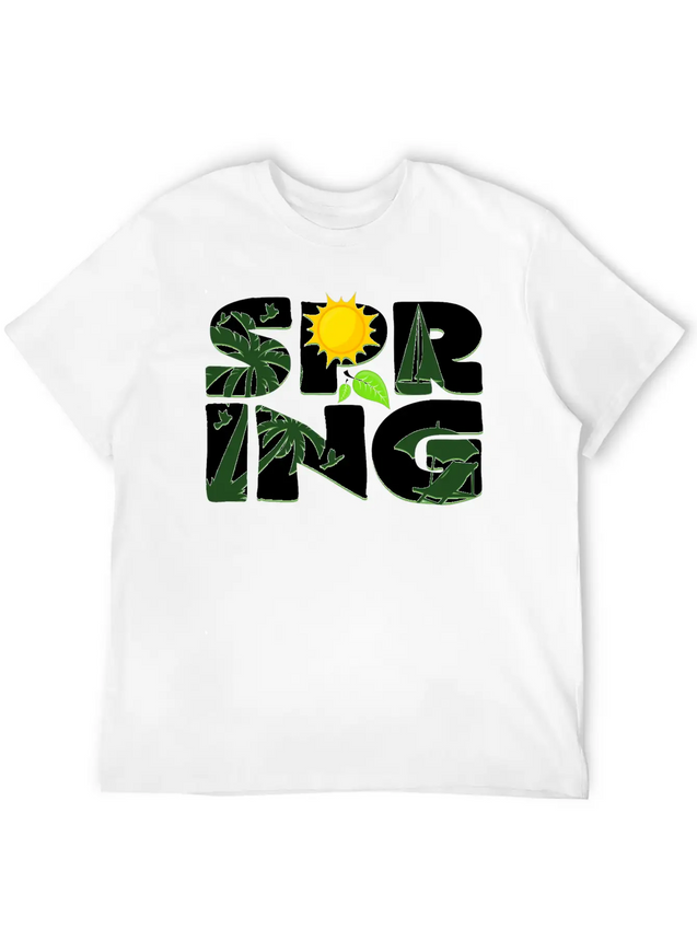 Spring Buds Gift Idea Sun Beach Spring Lightweight Cotton T-Shirt – Daily Comfort Graphic Shirt
