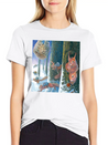Squirrels Running With Rucksacks In Winter Lightweight Cotton T-Shirt – Daily Comfort Graphic Shirt