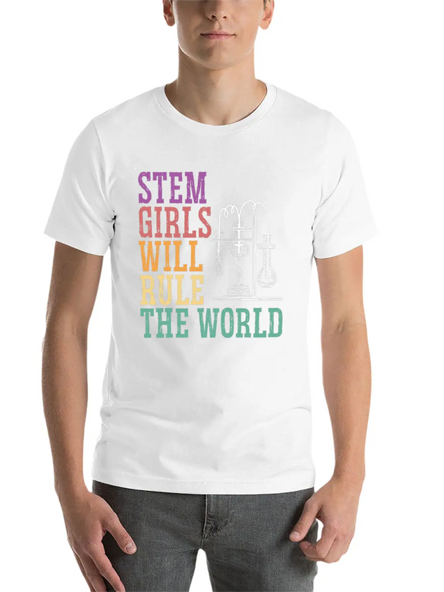 STEM Girls Will Rule The World Engineering Science Lightweight Cotton T-Shirt – Daily Comfort Graphic Shirt